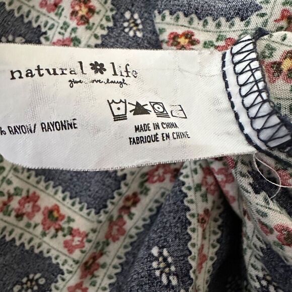 Natural Life Womens Boho Maxi Dress Size XS Floral Tiered Farmhouse Prairie - Picture 5 of 5